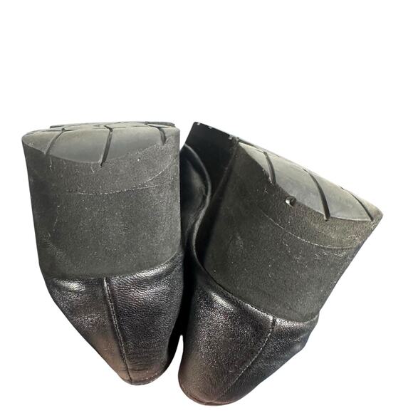 Thierry Rabotin Black Leather Wedge Shoes EU 38 US 7.5 Comfort soft - Picture 9 of 11